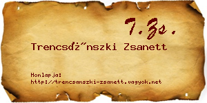 Trencsánszki Zsanett névjegykártya