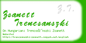 zsanett trencsanszki business card